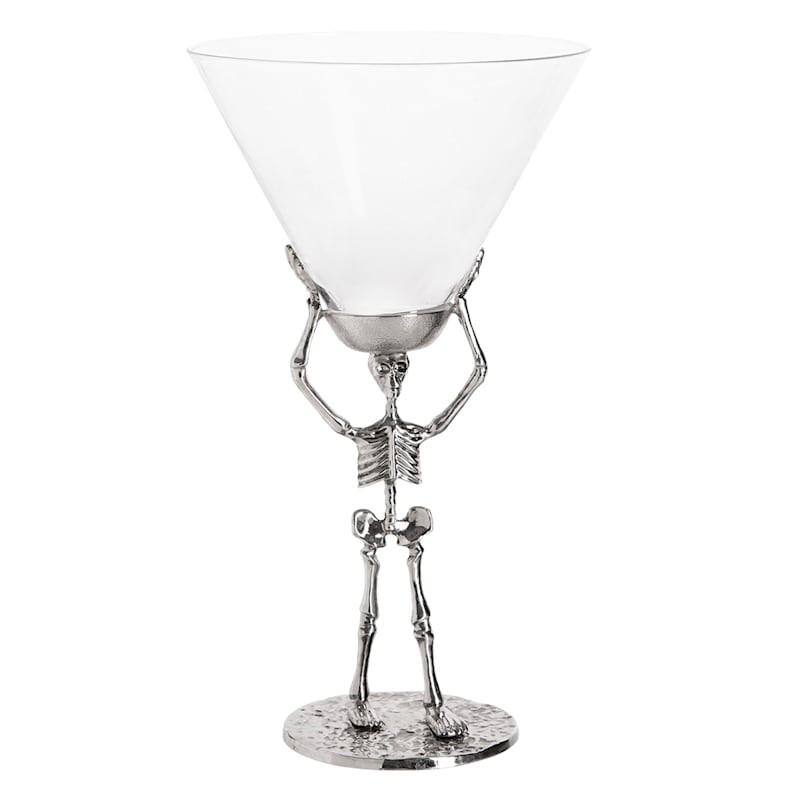 Southern Gothic Skeleton Martini Glass | At Home
