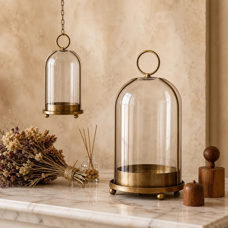 Cloche Glass Candle Holders Set of 2 Decorative | Walmart (US)