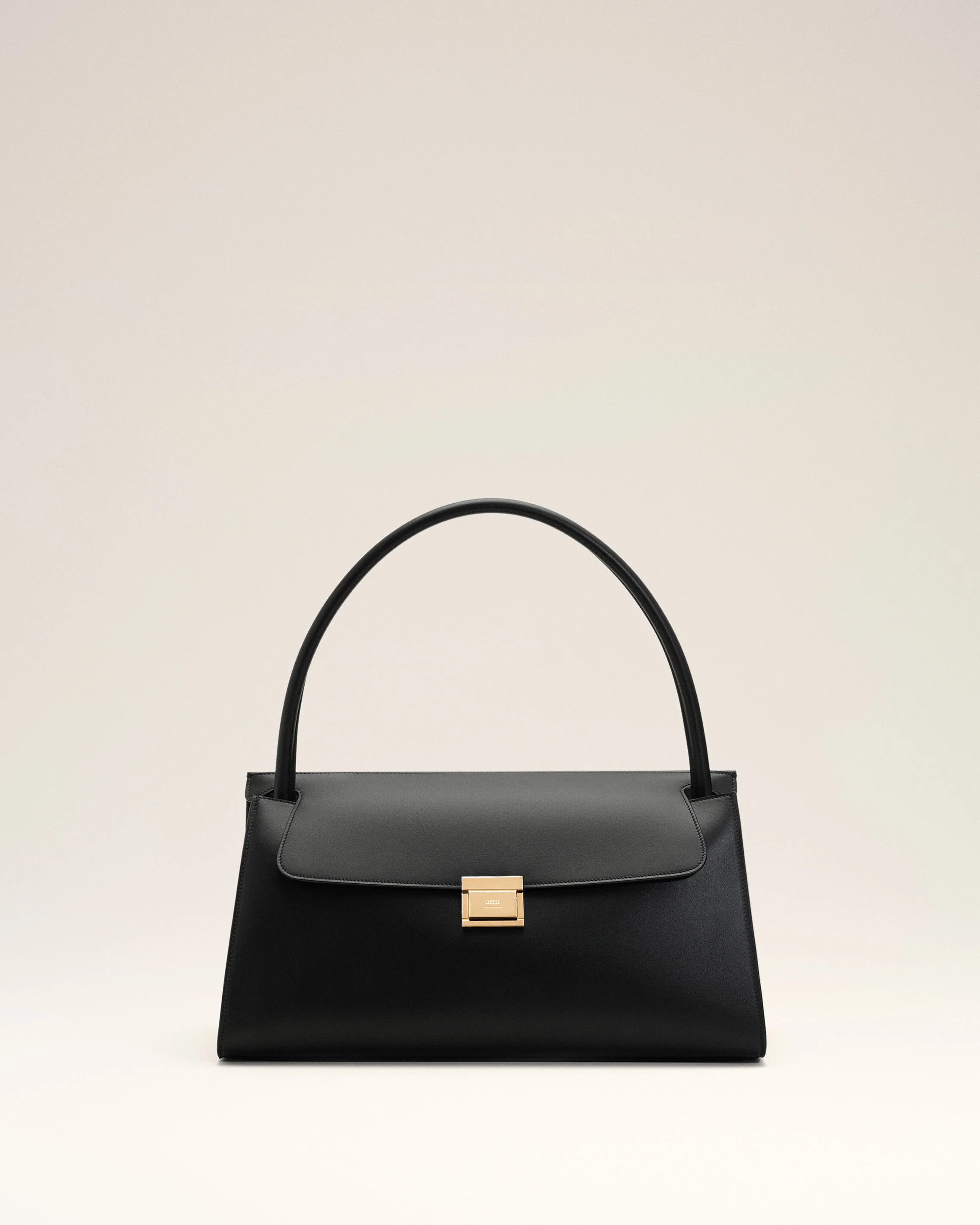 BLACK Black Smooth Leather Mimi Bag | AMI PARIS | AMI Paris FR