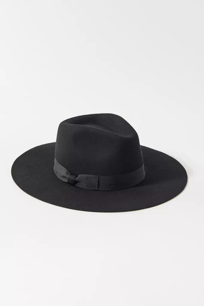 UO Flat Brim Felt Fedora | Urban Outfitters (US and RoW)