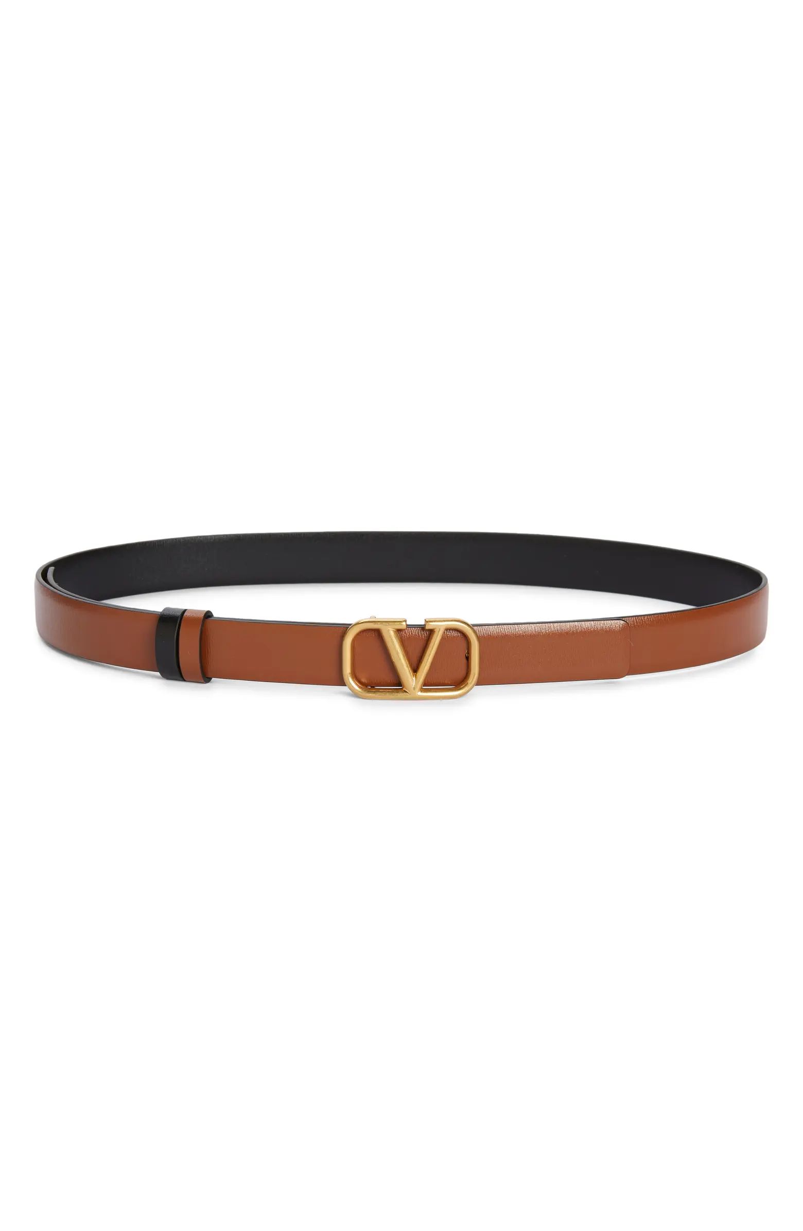 VLOGO Buckle Reversible Leather Belt | Nordstrom