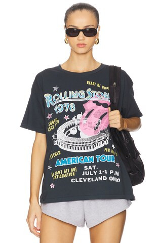 Rolling Stones 1978 American Tour Merch Tee in Vintage Black | Revolve Clothing (Global)