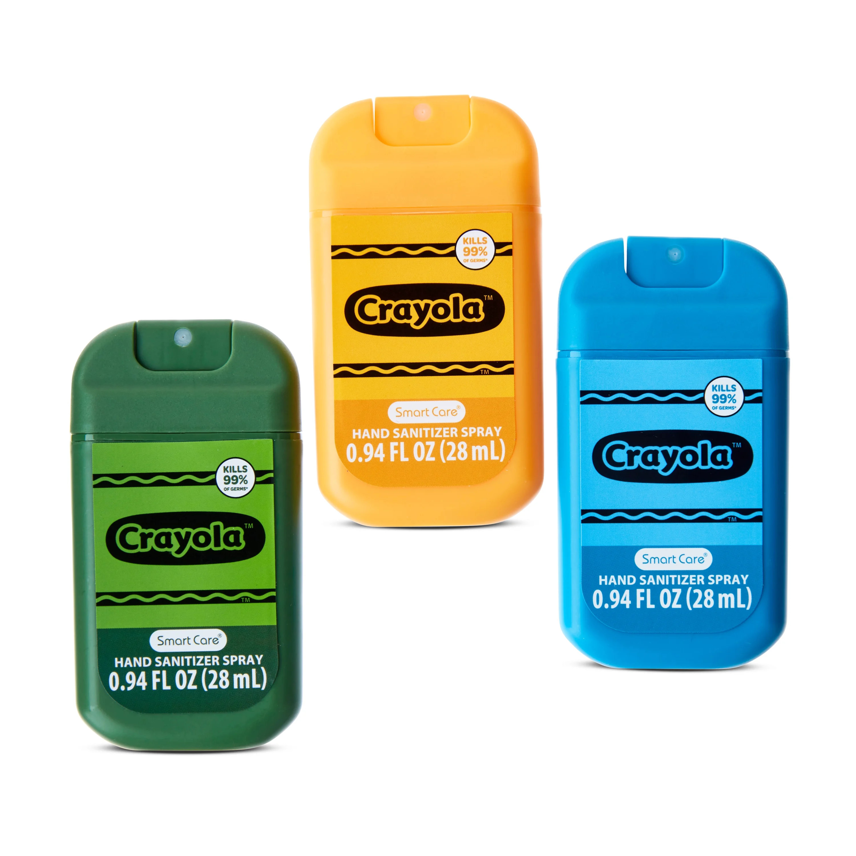 Smart Care Crayola-Themed Germ-Killing Hand Sanitizer Spray for Children, 3 Pack | Walmart (US)