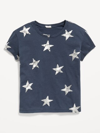 Printed Softest Short-Sleeve T-Shirt for Girls | Old Navy (US)