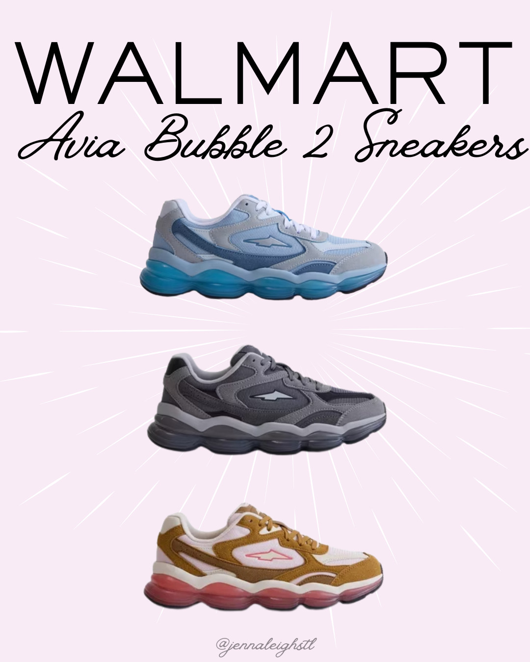 New Walmart find! These Avia Bubble 2 sneakers come in the most fun colors and are such a cute way to add a little pop to your everyday outfits. 

 #LTKActive #LTKMidsize #LTKTravel