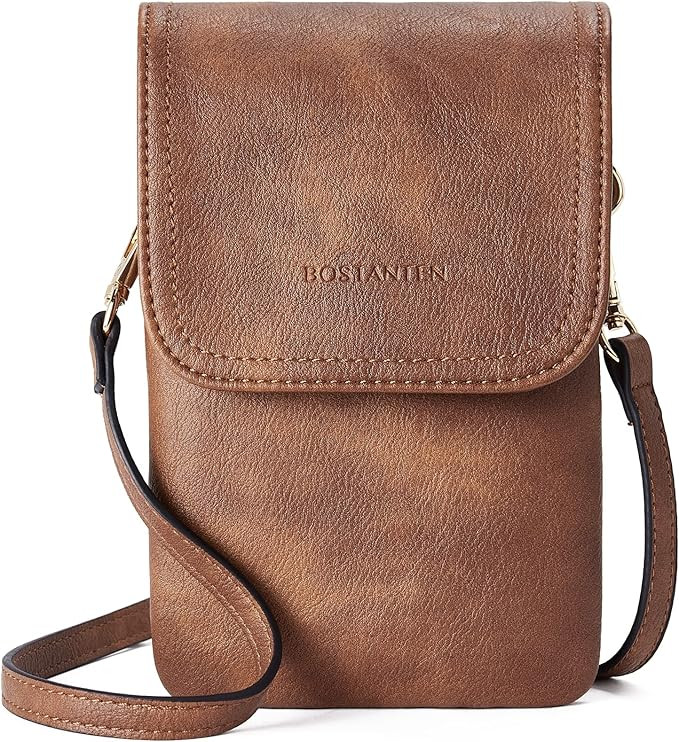 BOSTANTEN Vegan Leather Crossbody Bags for Women Designer Cell Phone Bag Wallet Purses Adjustable... | Amazon (US)