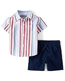 The Children's Place baby-boys And Newborn Short Sleeve Button Down Shirt and Shorts 2 Piece Set | Amazon (US)