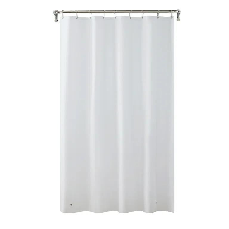 Mainstays Medium Weight PEVA Shower Liner 54" x 78" for Bathroom Stall, White | Walmart (US)