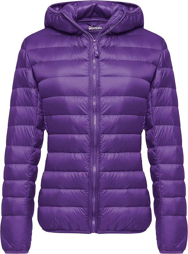 Wantdo Women's Hooded Packable Ultra Light Weight Short Down Jacket | Amazon (US)