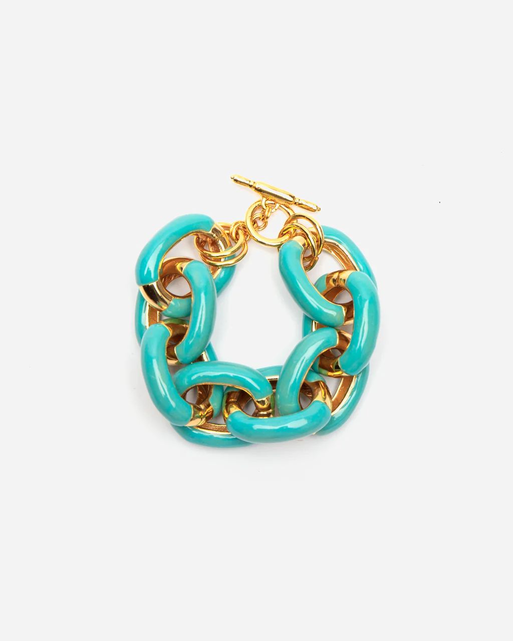 Enamel Link Bracelet Turquoise | Frances Valentine