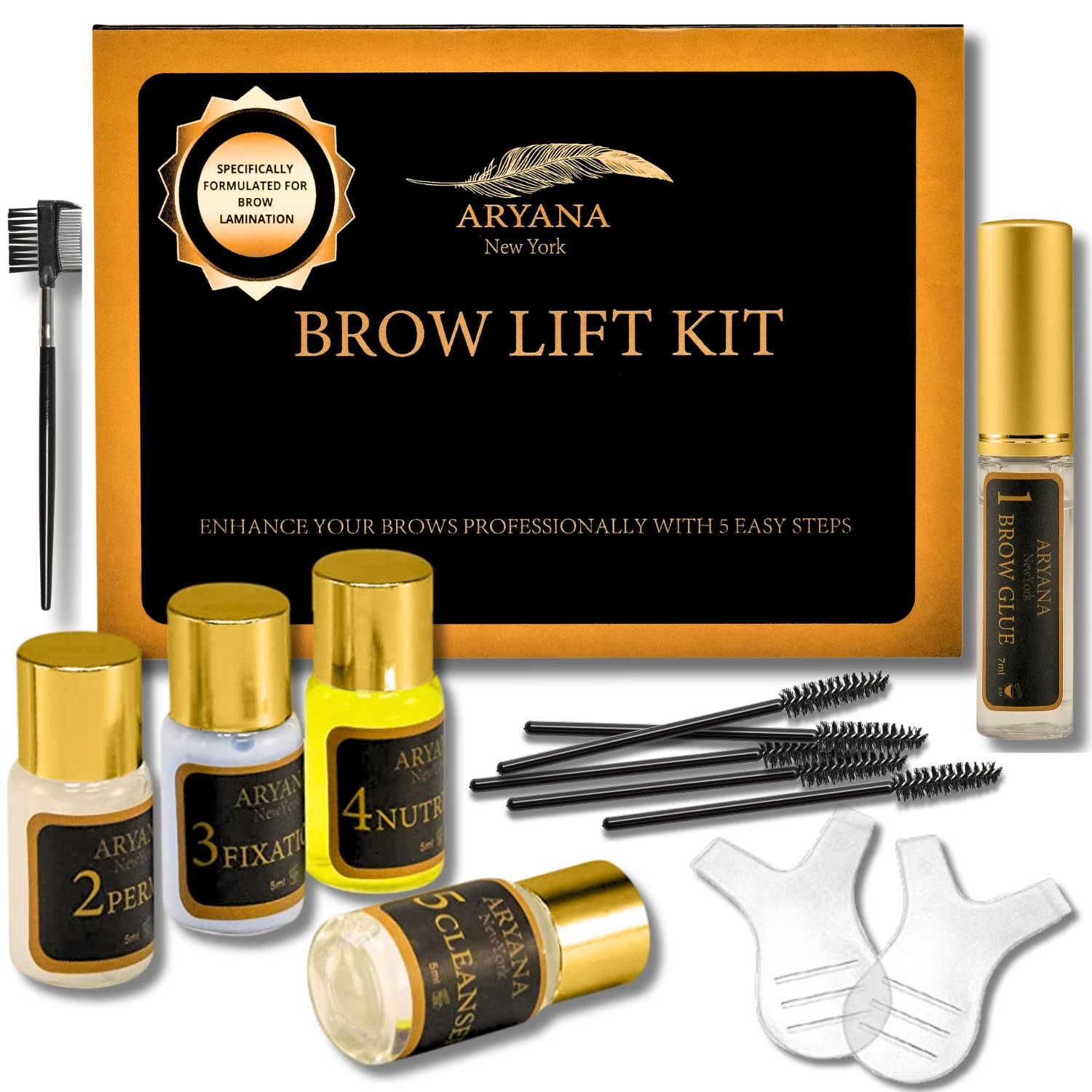 ARYANA NEW YORK Eyebrow Lamination Kit | At Home DIY Brow lamination | Instant Professional Lift ... | Amazon (US)