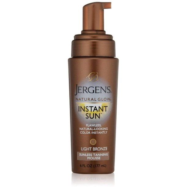 Jergens Natural Glow Instant Sun Sunless Tanning Mousse, Light Bronze, 6 oz | Walmart (US)