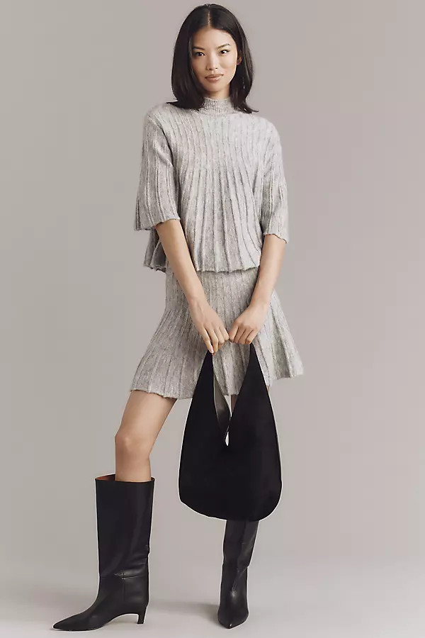 Ribbed Sweater Mini Skirt | Anthropologie (US)