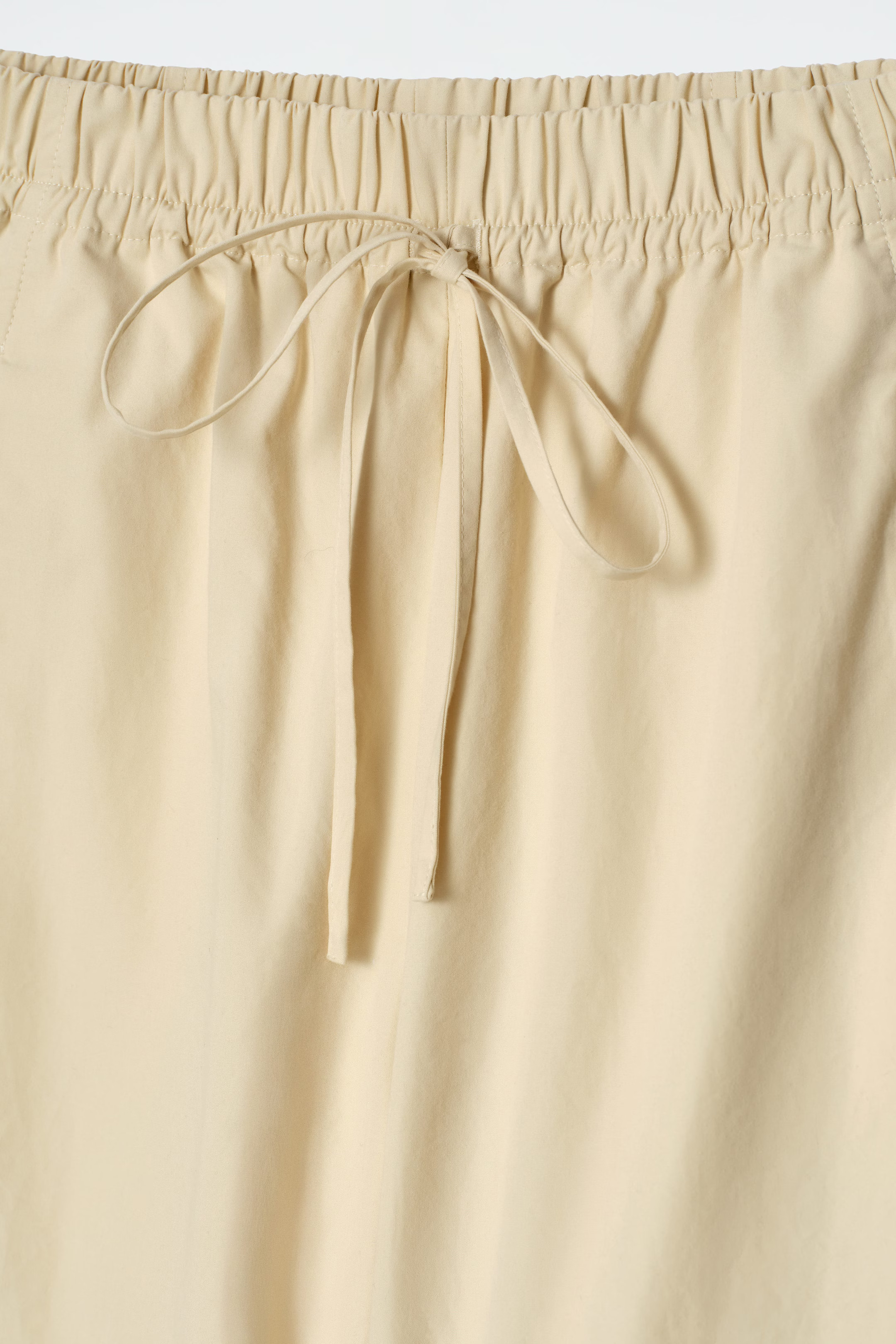 ELASTICATED BARREL-LEG TROUSERS - BEIGE | COS UK