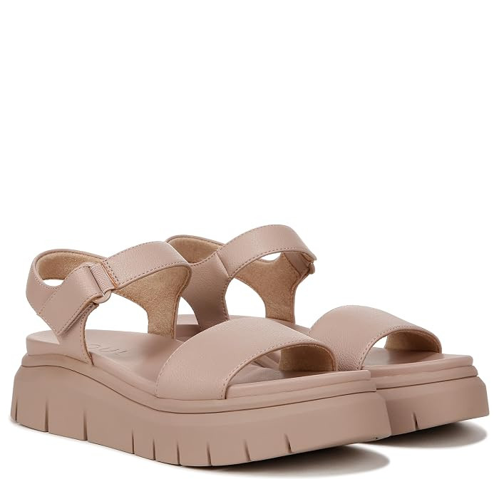 Naturalizer SOUL Naturalizer - Poppi Ankle Strap Platform Flat Sandal Women's Sandals Blush Faux Leather : 10 M (B) | Zappos.com