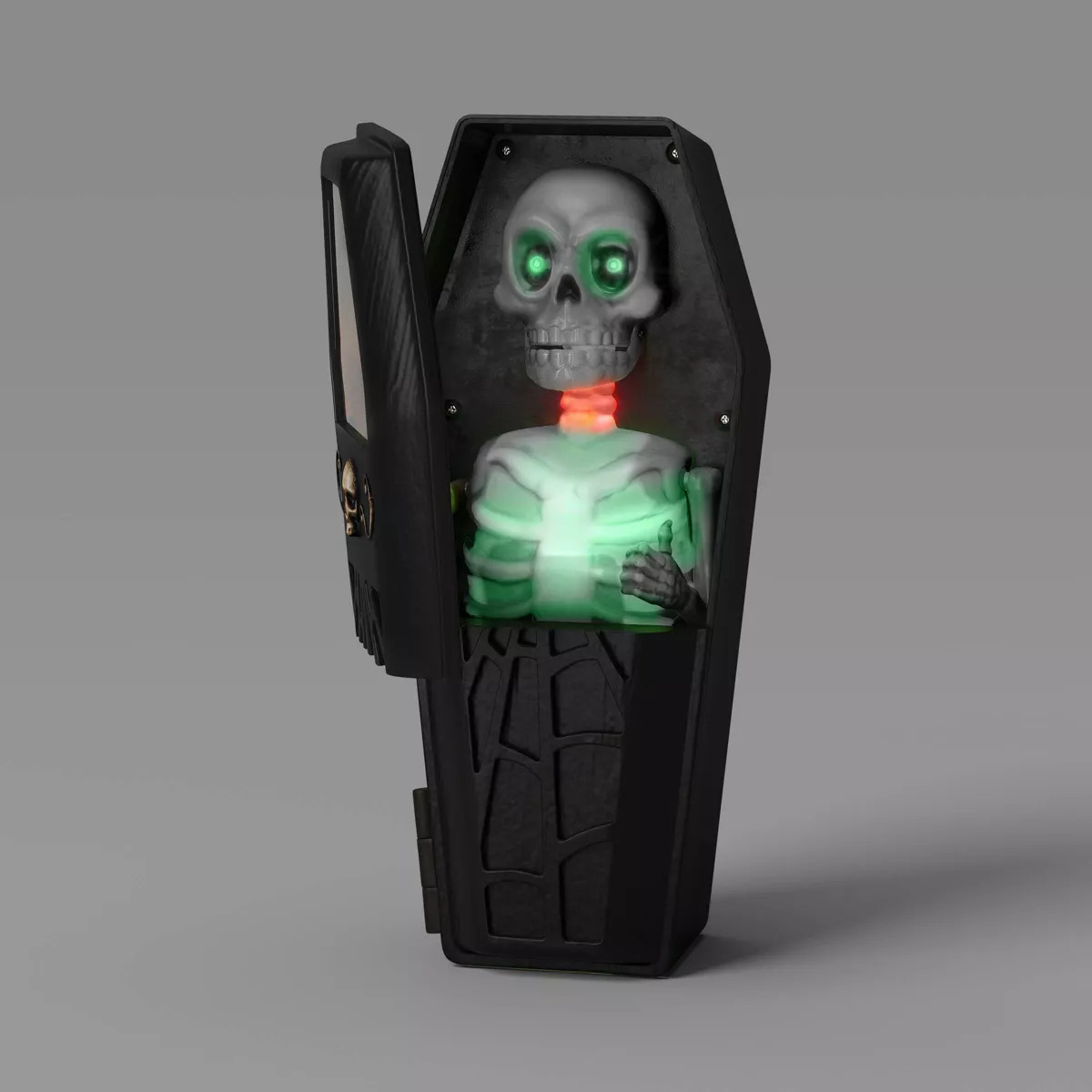 5" Light and Sound Skeleton in Coffin Halloween Decorative Prop Black - Hyde and EEK! Boutique™ | Target