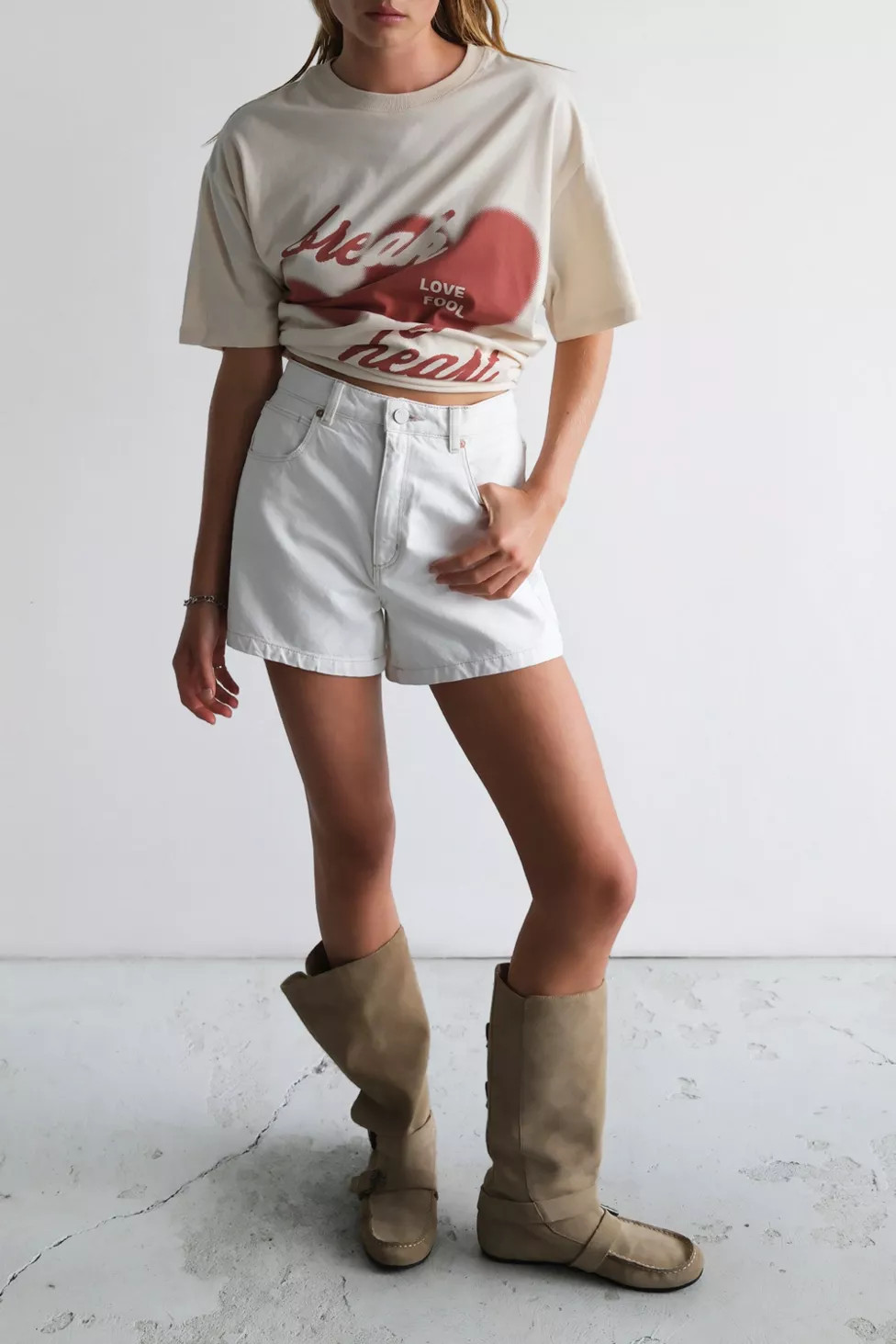 Abrand Venice Western White Short | Urban Outfitters (US and RoW)