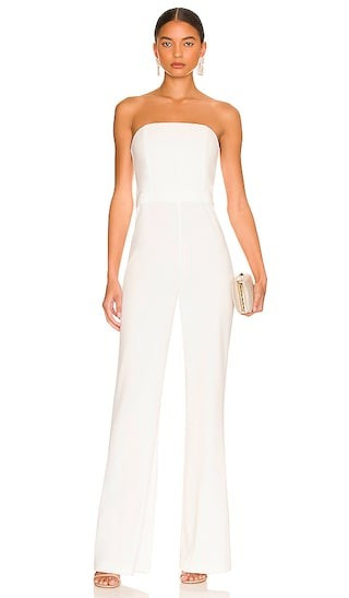 Alice + Olivia Lavera Jumpsuit in White. - size 2 | Revolve Clothing (Global)