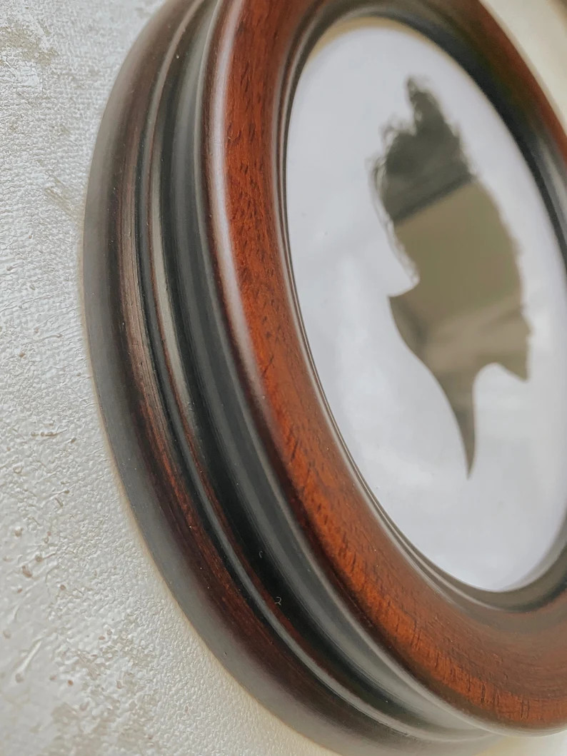 Oval Picture Frame - Classic Wooden Frame with Stained Finish - Premium Oval Wall Mounting Frame | Etsy (US)