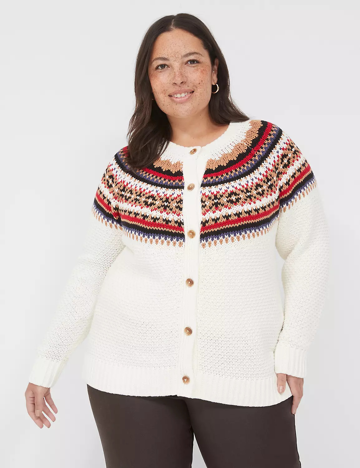 Long-Sleeve Button-Front Cardigan | LaneBryant | Lane Bryant (US)