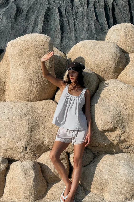 PAISLEY PRINT BANDANA WITH BEADS AND FLOWERS | Zara UK