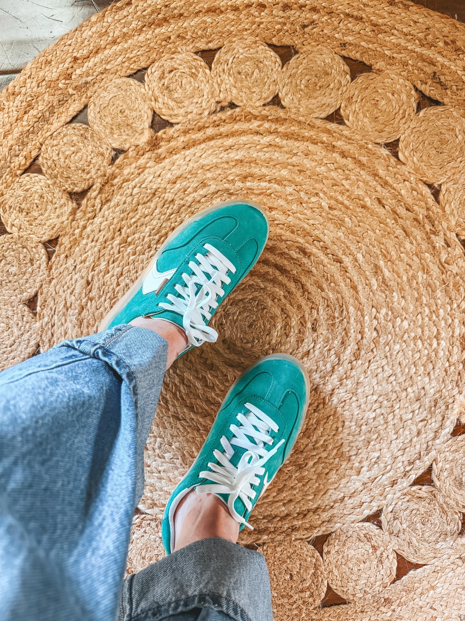 These sneaks are the comfiest and cutest! They come in a lot of colors too! I sized down a half size.