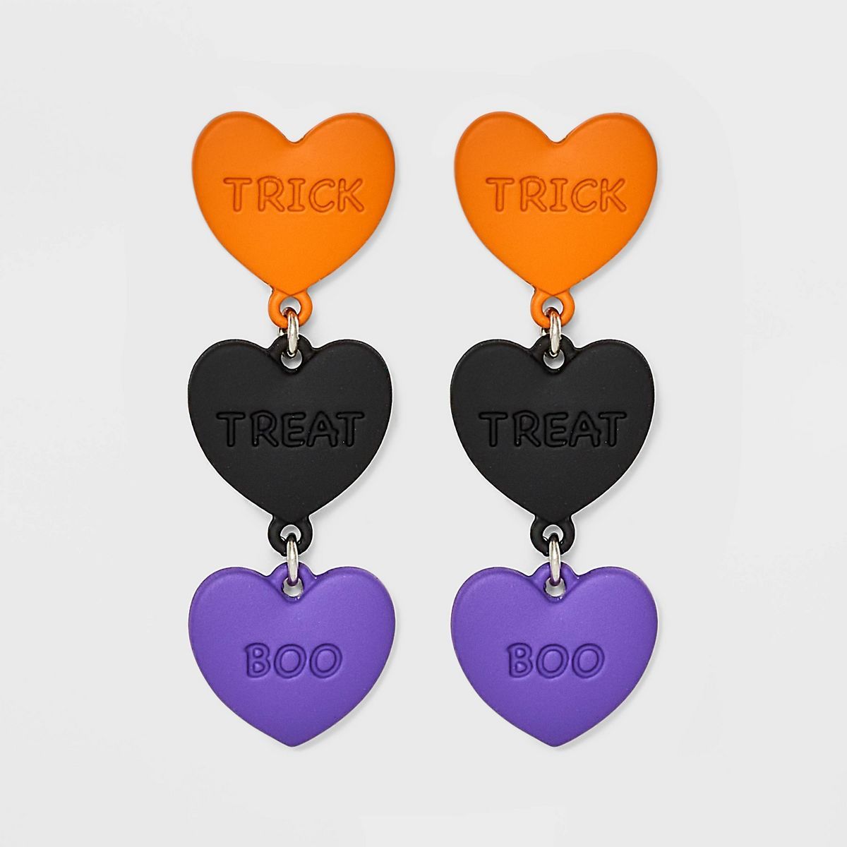 Heart Drop Earrings - Orange/Purple/black | Target