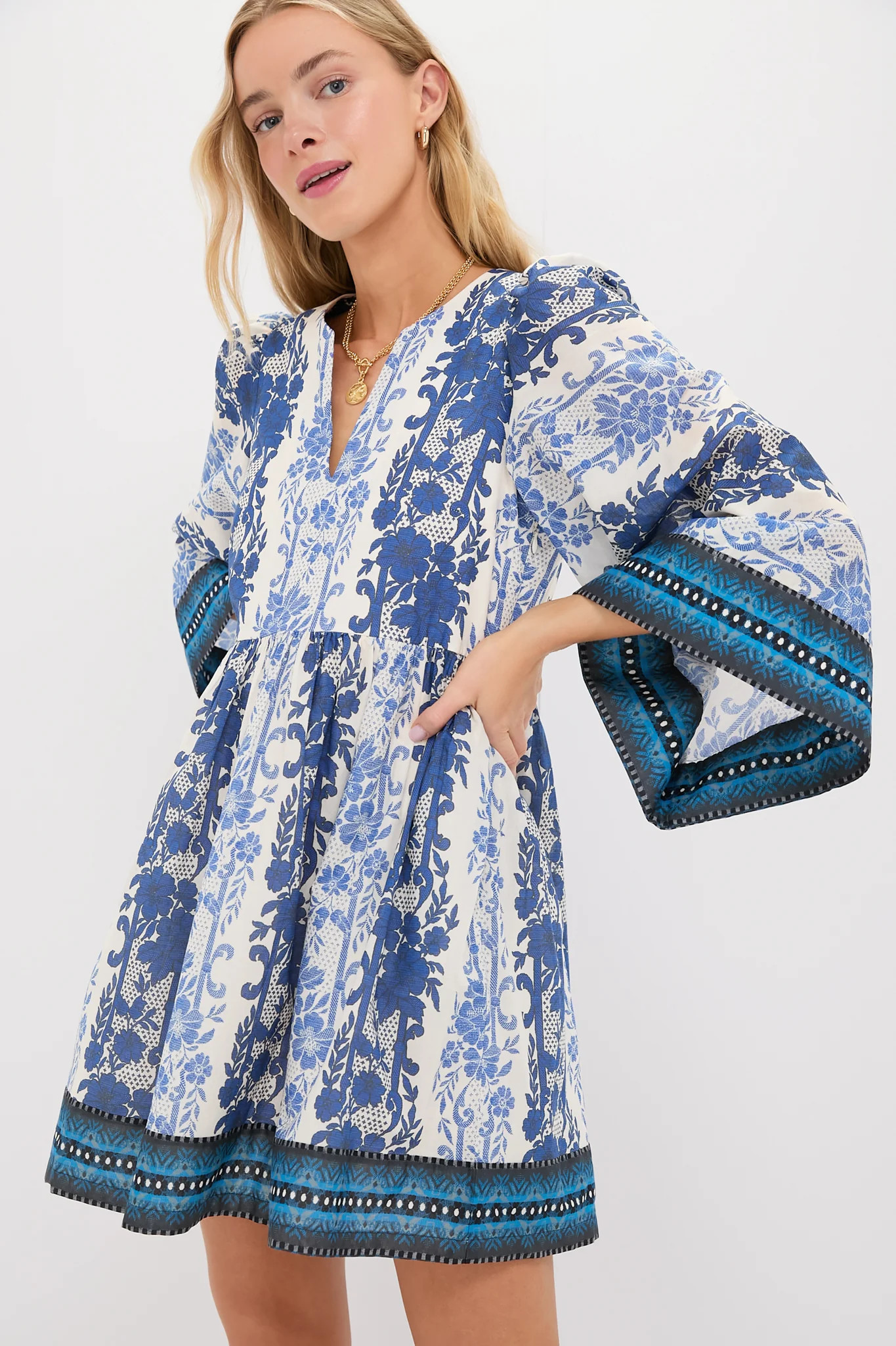 Bondi Blues Cotton Voile Izzie Dress | Tuckernuck (US)