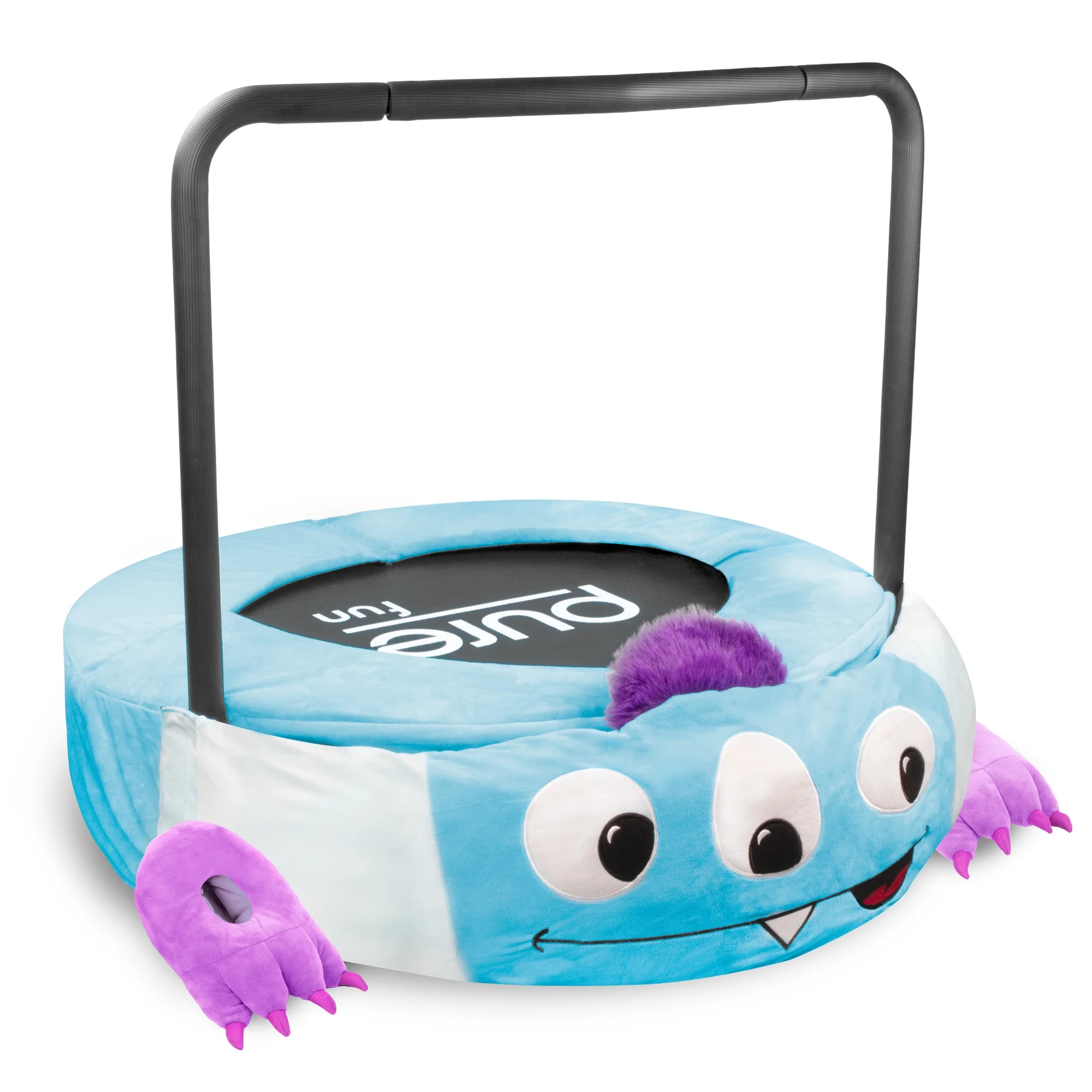 Pure Fun 36-inch Monster Plush Jumper Kids Trampoline with Handrail, Includes Pillow and Slippers... | Walmart (US)