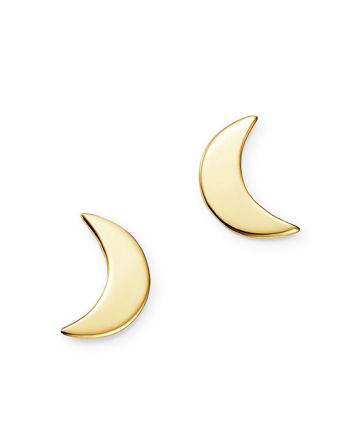 Small Moon Stud Earrings in 14K Yellow Gold - 100% Exclusive | Bloomingdale's (US)