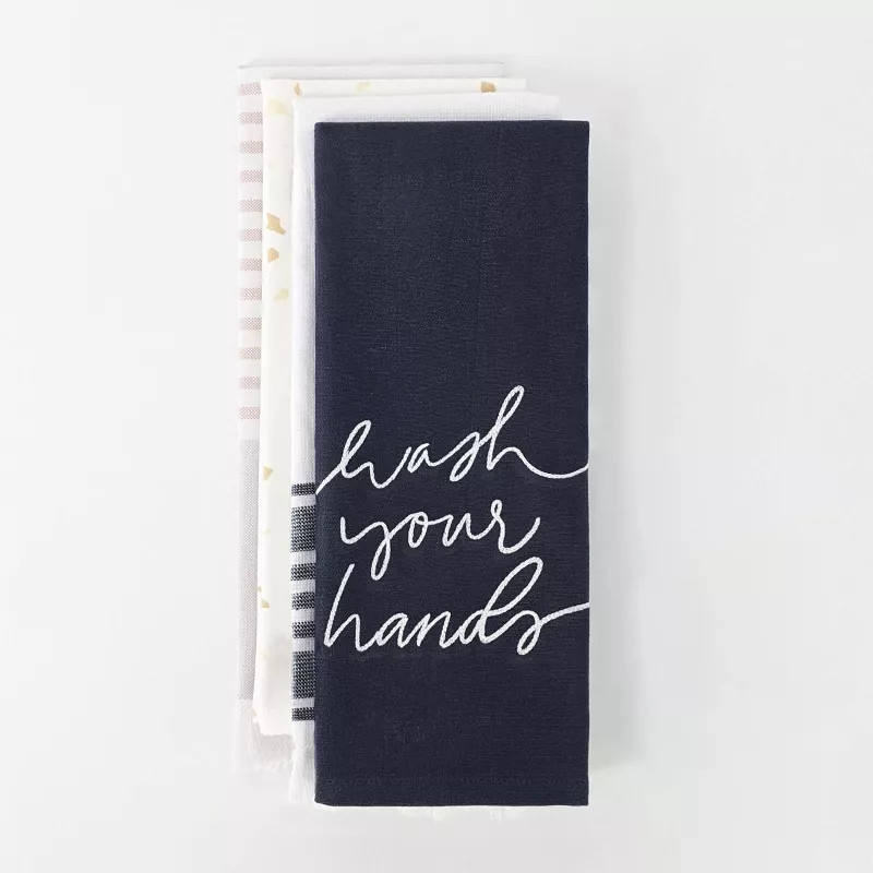 4ct Dish Towels Wash Your Hands - Bullseye's Playground™ | Target