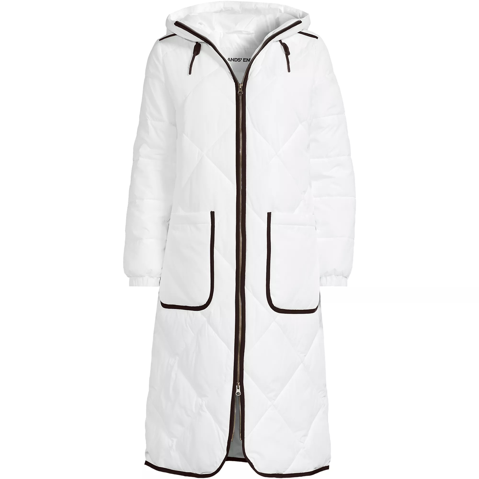 Women's Tall FeatherFree Insulated Diamond Quilted Maxi Coat | Lands' End (US)