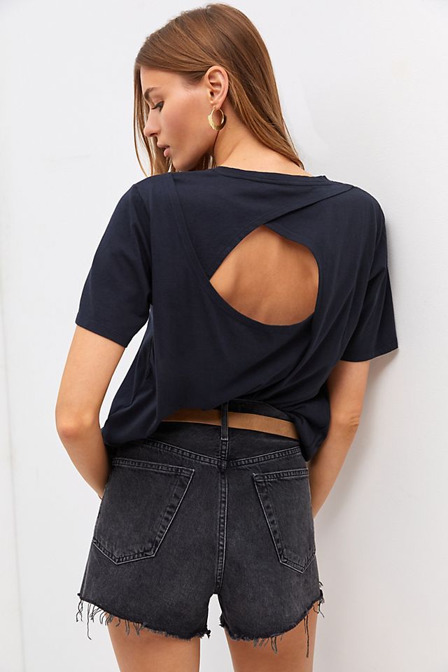 Slouchy Open-Back Tee | Anthropologie (US)