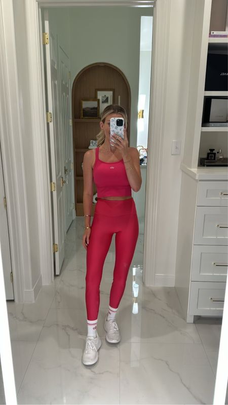 Found the cutest pink summer crush set at Alo Yoga! This color is perfect for the summer!! I’m wearing a size small in everything! 

Alo yoga, workout outfits, fitness, Alo yoga leggings, Alo yoga tank top, workout sets, pink workout outfits 

#LTKFindsUnder50 #LTKStyleTip #LTKFindsUnder100