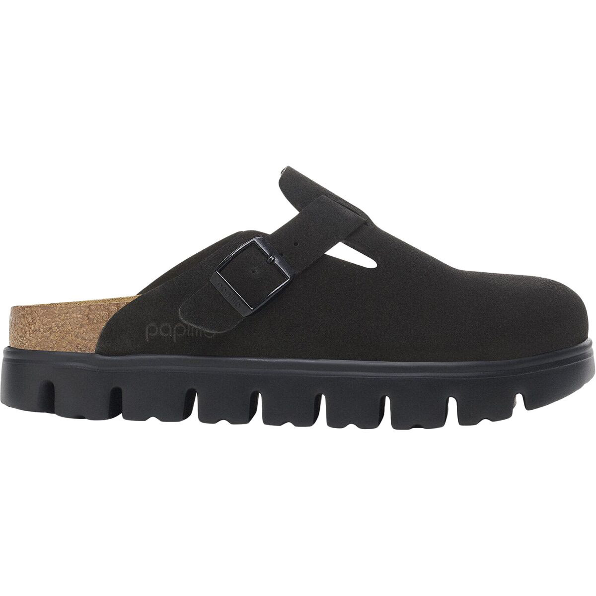 Birkenstock Boston Papillio Chunky Narrow Clog - Women's Black Suede, 36.0 | Backcountry