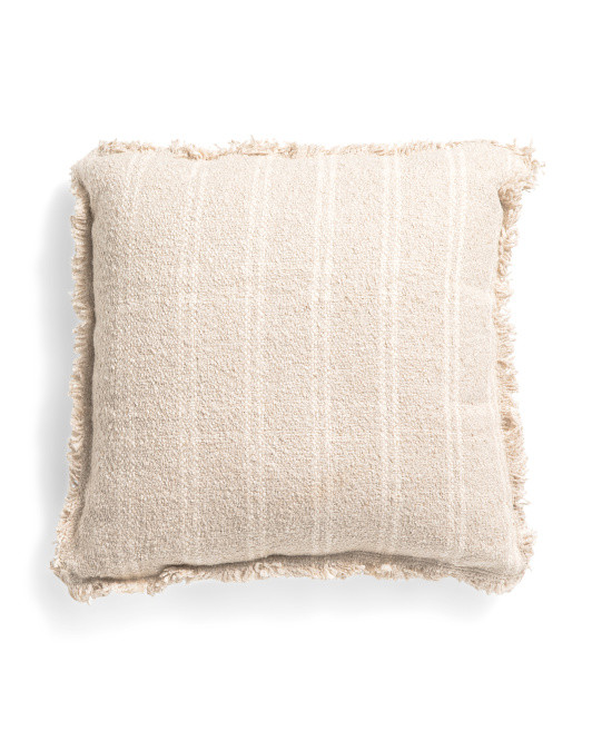 20x20 Fringe Plaid Pillow | TJ Maxx