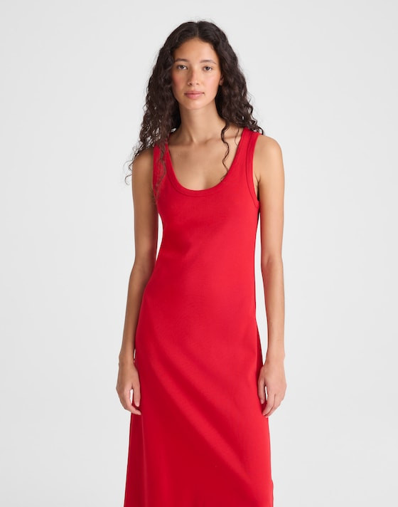 Scoopneck Tank Maxi Dress in Compact Cotton | Madewell