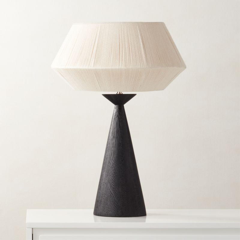 Totora Oak Wood Table Lamp + Reviews | CB2 | CB2