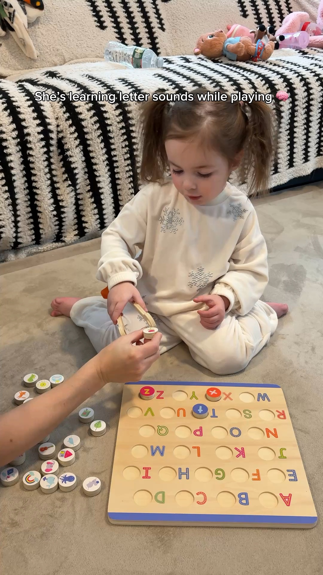 Mom tip: if you want to start introducing letter sounds without making it feel like a lesson, games like this help a lot. Matching the pictures to the letters makes it click faster because they can actually see the sound connection. It’s been a really easy way for us to practice while playing.

#toddlerfinds #educationalplay #handsonlearning #preschoolfinds #walmartfinds 

#LTKKids #LTKmomlife #LTKunboxing