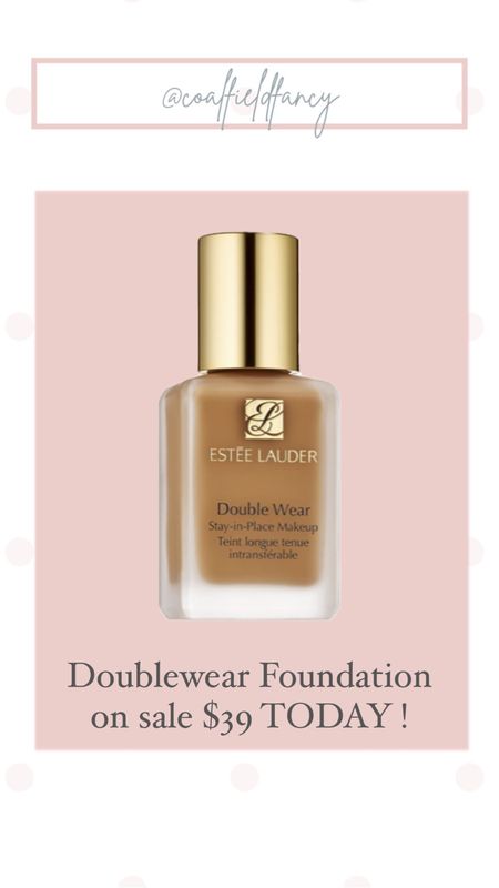 Estée Lauder Doublewear Foundation! On sale today for $39! 

#LTKfindsunder50 #LTKbeauty #LTKsalealert