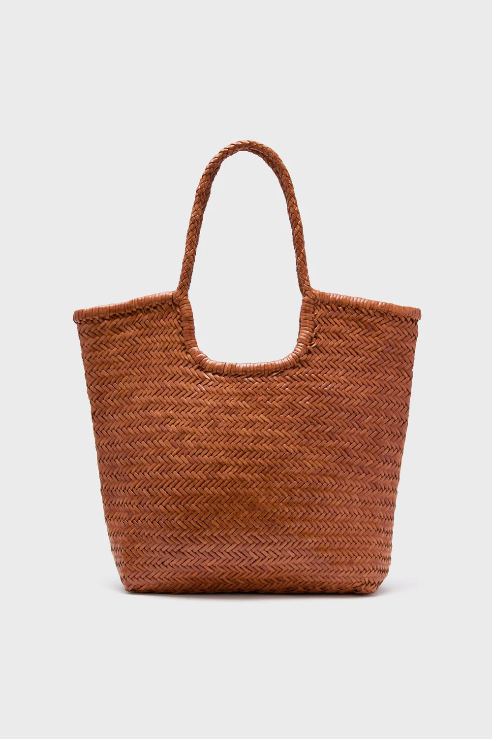 Tan Diagonal Arched Tote | Tuckernuck (US)