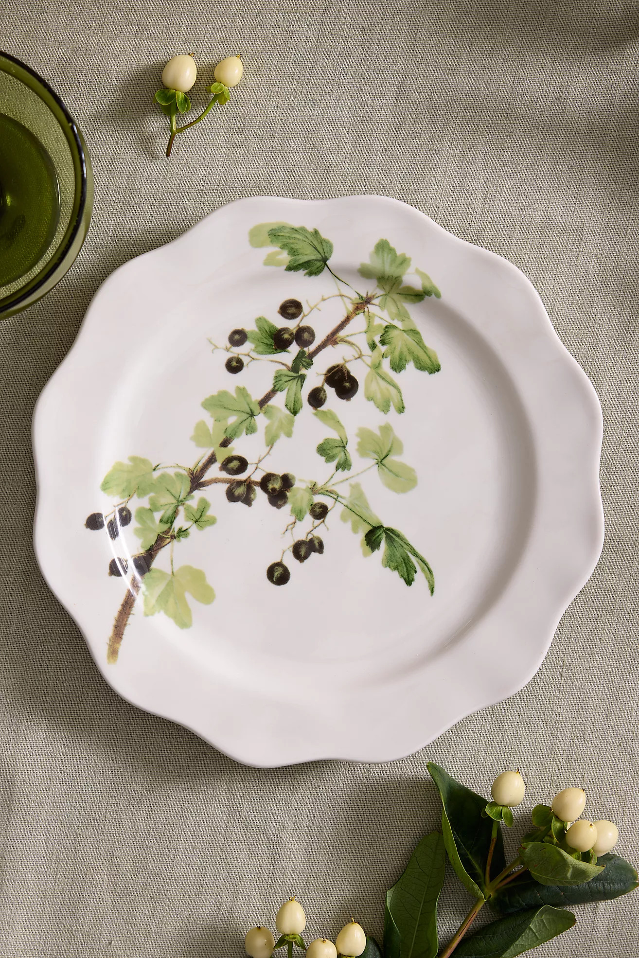 Scalloped Berry Plate, Currant | Anthropologie (US)