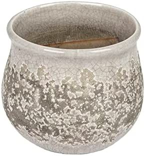 Creative Co-Op Distressed Grey Round Terracotta Planter | Amazon (US)