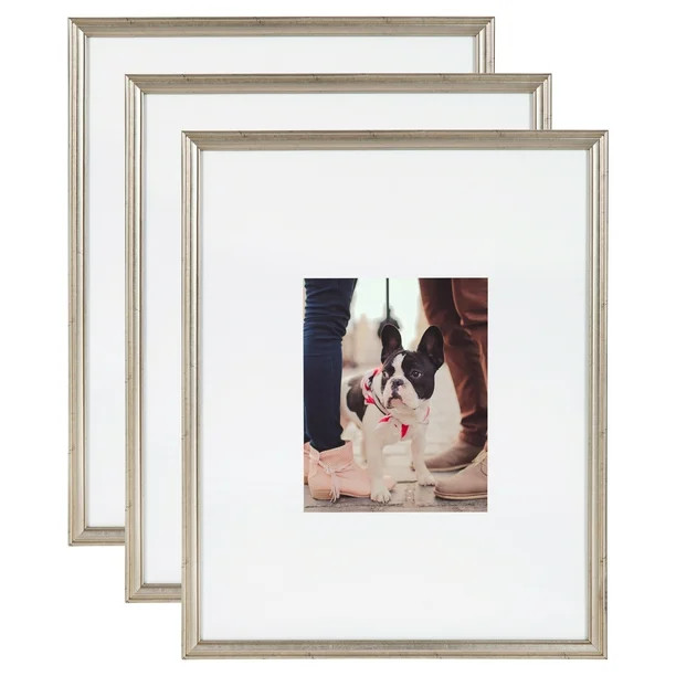 Kate and Laurel 8 x 10, 16 x 20 Silver Wall Picture Frame (3 Count) - Walmart.com | Walmart (US)
