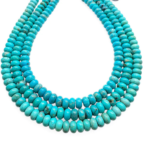 10MM BLUE TURQUOISE BEADED NECKLACE – SHAKTI | SHAKTI JEWELRY