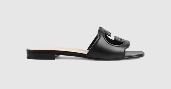 Women's Interlocking G cut-out slide sandal | Gucci (CA)