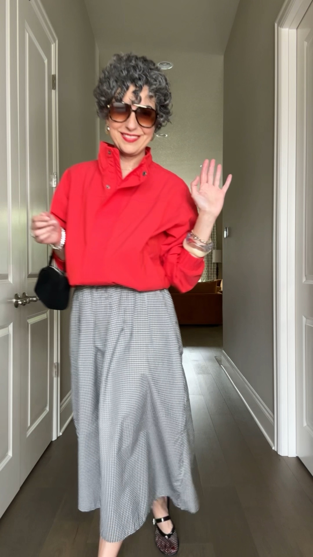 So many of you picked up this little red windbreaker so here are a few ways to style it! Fits TTS, but on the generous side. I’m in small. The quality is outstanding - fully lined, pockets, elastic drawstring around the waist. Just so good! 
.
.
#oldnavy

#LTKOver40 #LTKSeasonal