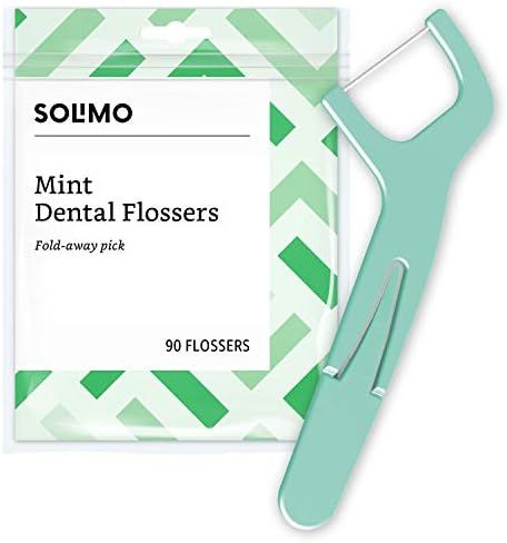 Amazon Brand - Solimo Mint Dental Flossers, 90 Count | Amazon (US)