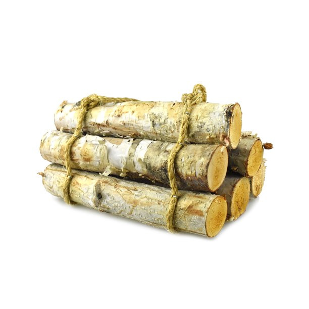 Natural Birch Wood Roped Log Bundle, 10-Inch, 6-Count | Walmart (US)