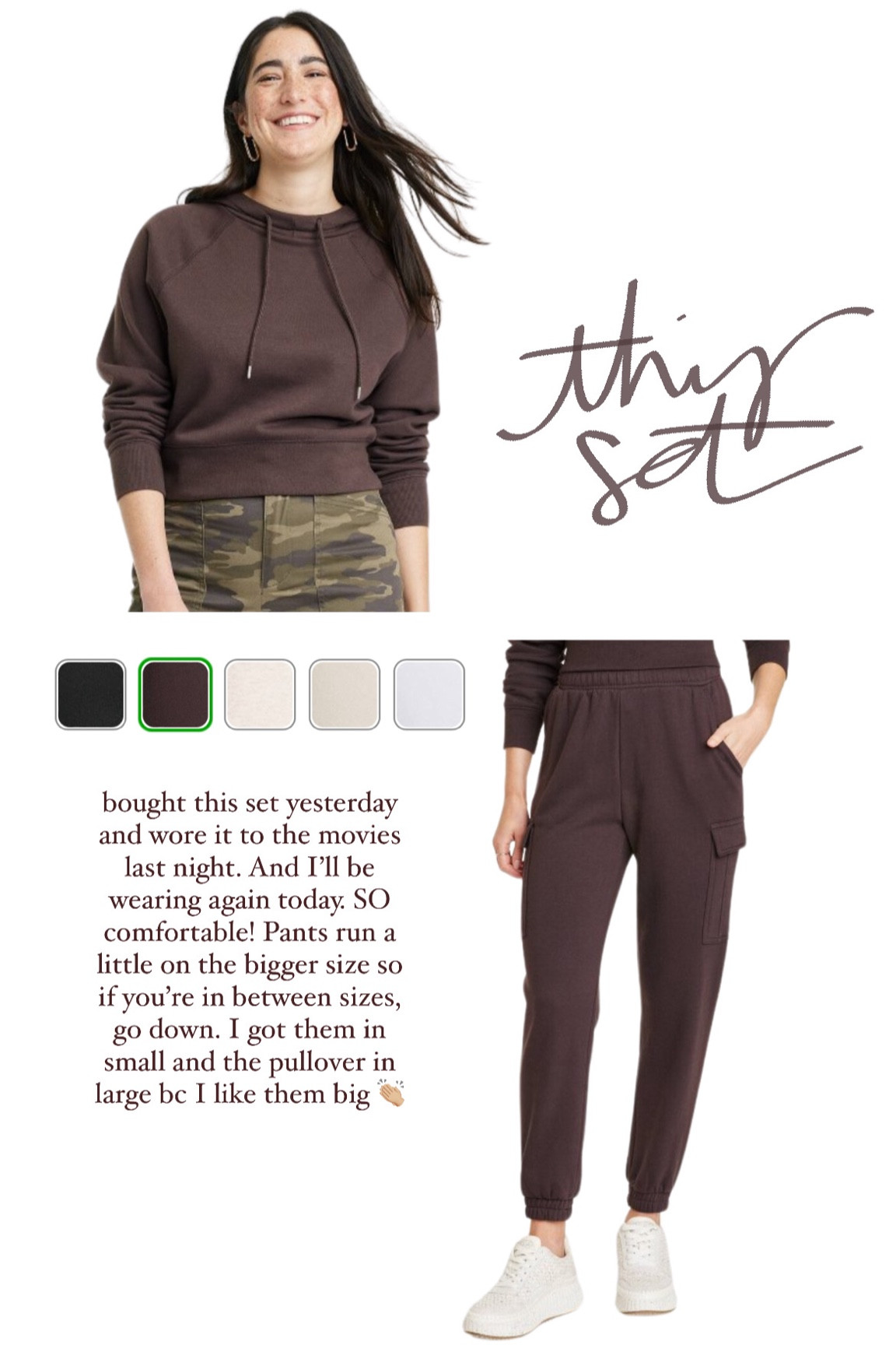 bought this set yesterday and wore it to the movies last night. And I’ll be wearing again today. SO comfortable! And flattering! Pants run a little on the bigger size so if you’re in between sizes, go down. I got them in small and the pullover in large bc I like them big 👏🏼

#LTKfindsunder100 #LTKtravel #LTKfitness